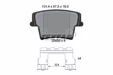 Задние тормозные колодки Textar Q+ 2265001 для Dodge Charger 7 пок. / рестайлинг