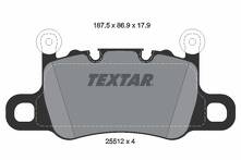 Задние тормозные колодки Textar 2551205 для Bentley Continental GT 3 пок. / купе